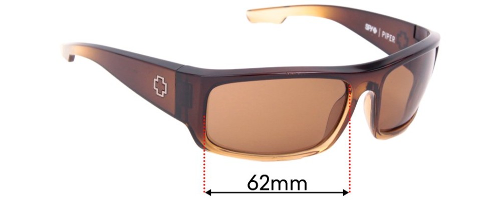Sunglass Fix Replacement Lenses for Spy Optics Piper - 62mm Wide